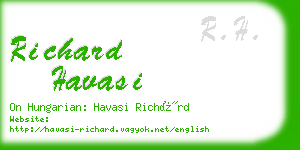 richard havasi business card